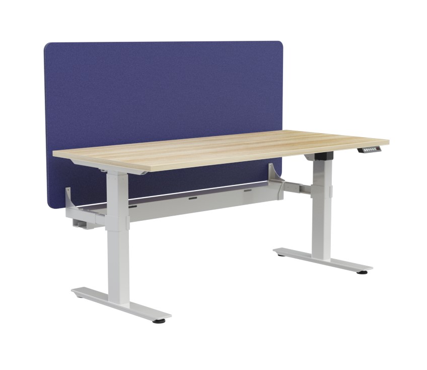 Agile Height Adjustable workstation Cable Tray - with Radius 18 Screen